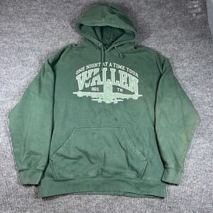 Morgan Wallen One Night At A Time World Tour Hoodie Mens L Green Concert 2023